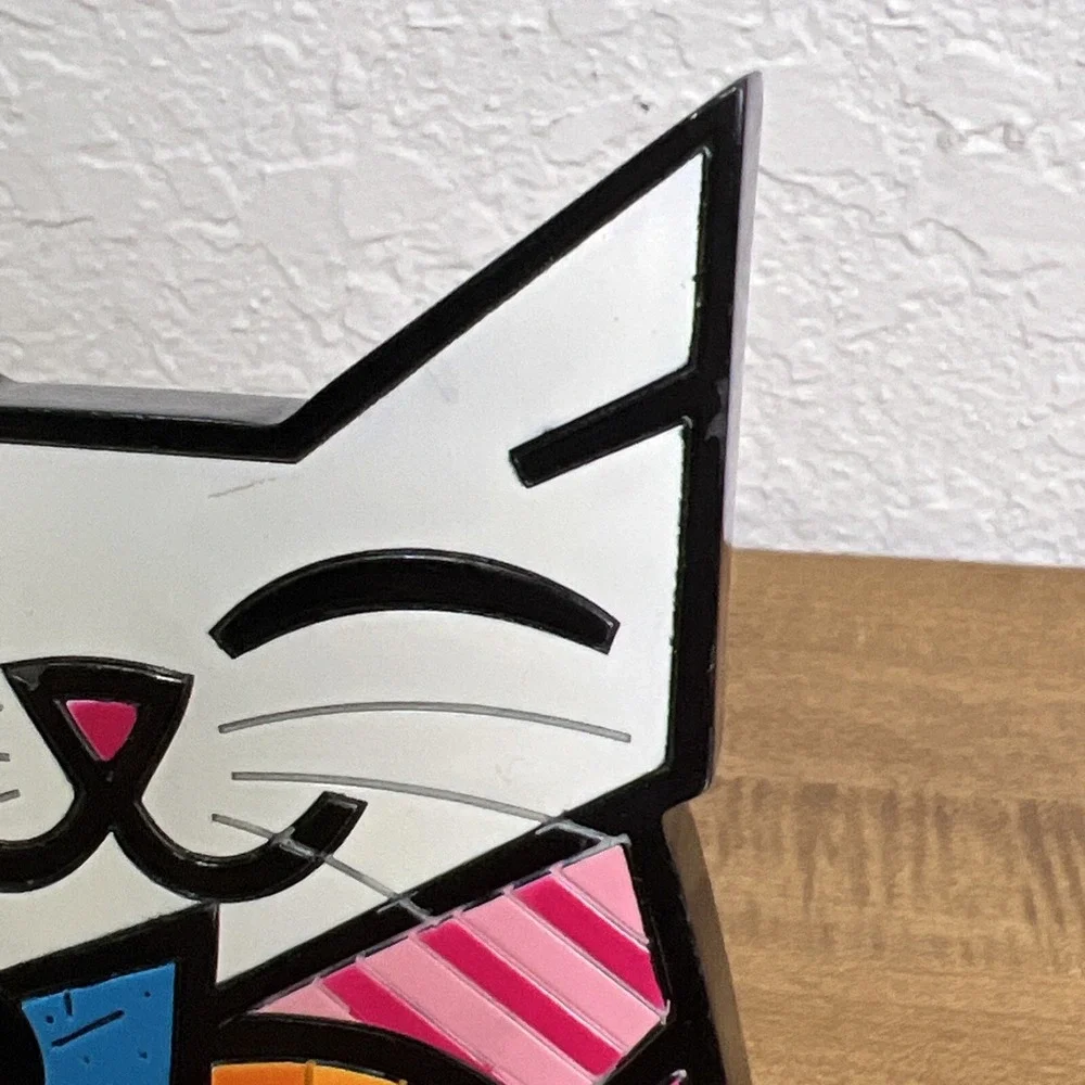 Romero Britto Fun Cat Picture Frame Holds 2.25
